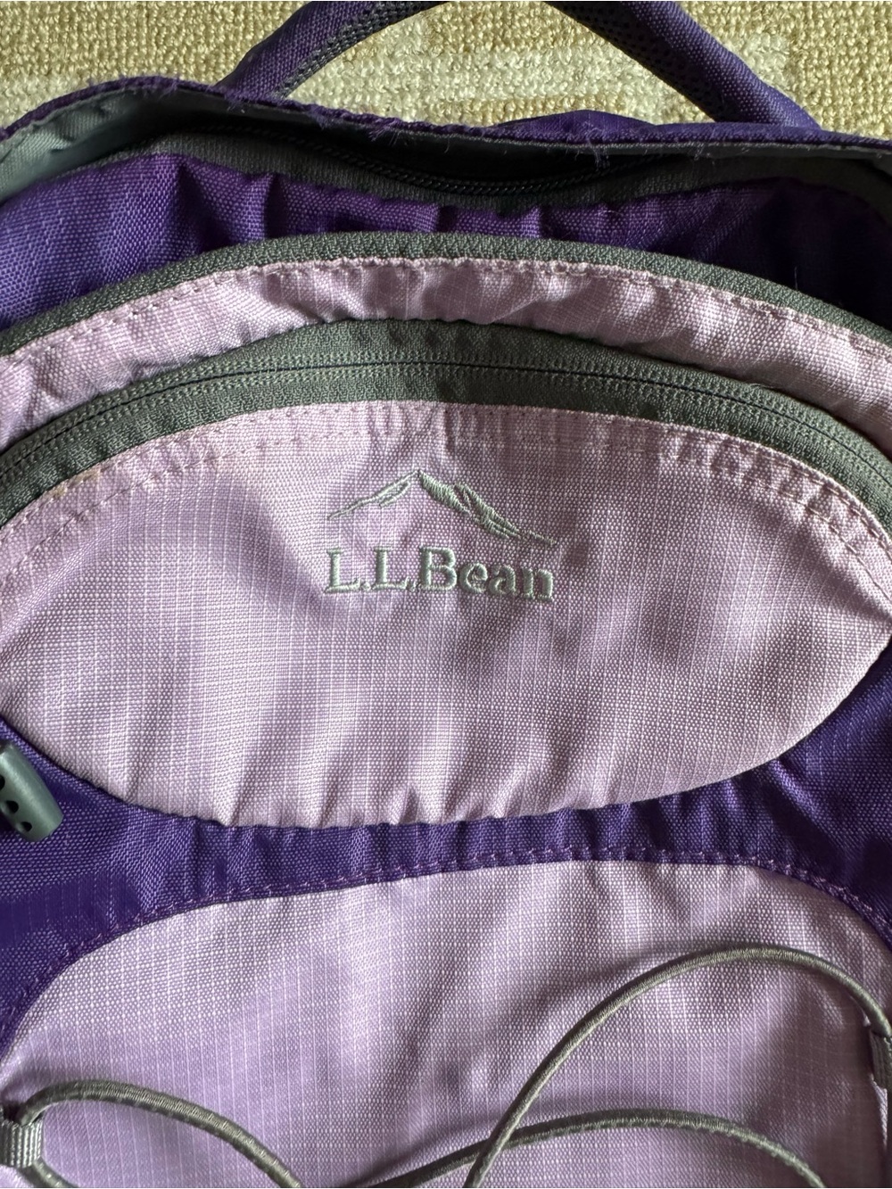 L.L. Bean North Ridge Backpack Purple Laptop Hiking School Travel Daypack - Picture 10 of 14